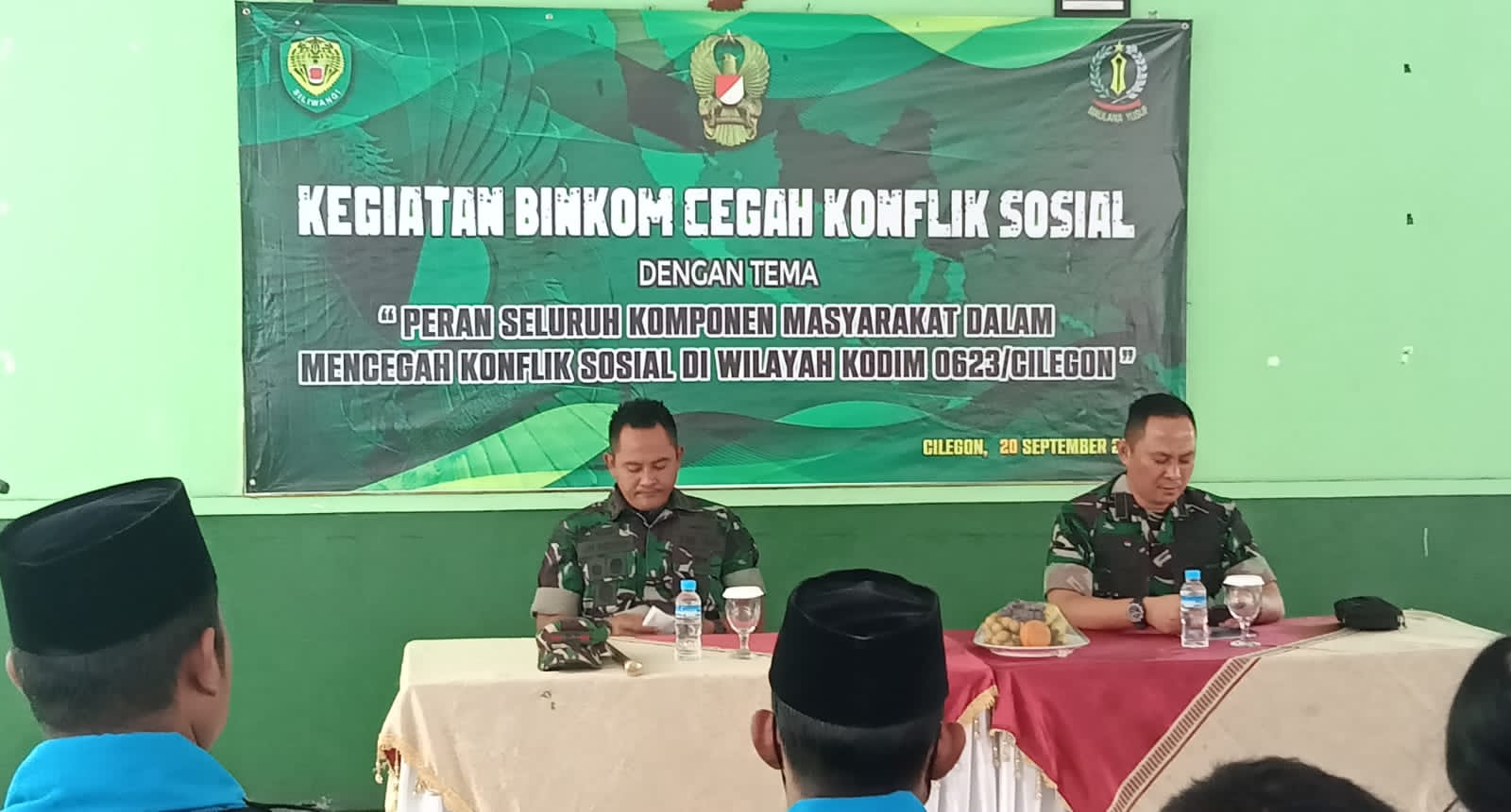 Kodim 0623/Cilegon Laksanakan Giat Binkom, Peran Seluruh Komponen mencegah Konflik Sosial