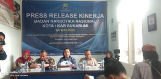 BNNK Sukabumi Berhasil Menangkap Tiga Sindikat Pengedar Narkotika ditahun 2022.