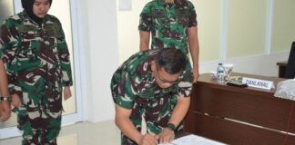 Penandatanganan Pakta Integritas Penerimaan Casis Bintara dan Tamtama Gelombang I TA 2024 di Jajaran Lantamal I