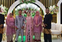 Pernikahan Dana Lazurdy dan Hikni Saleha Berlangsung Meriah