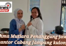 Rahma Mutiara Penanggung Jawab PERUMDA AM TJM Cabang Jampang Kulon Himbau Pelanggan Bayar Tagihan Tepat Waktu