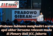 Dari Makassar, Prabowo Langsung Hadir di JCC Temui Ribuan Relawan Muda