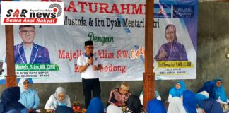 Mustofa Caleg Cilodong – Tapos partai Demokrat Silaturahmi dengan majlis Ta’lim di daerah Rw 17 Sukamaju