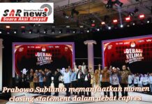 Pernyataan Pamungkas Debat, Prabowo Sampaikan Maaf kepada Paslon 1 dan 3