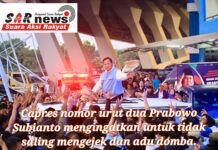 Ingatkan Indonesia Bangsa yang Luhur, Prabowo: Tidak Boleh Adu Domba