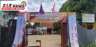 SD NEGERI PENGASINAN 2 GUGUS DEPAN MAYOR OKING-RADEN AYU LASMININGRAT ADAKAN PERJUSA PERTAMA KALI