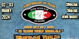 Perjalanan mempererat rasa Persaudaraan dalam Anniversary Depok Vespa Club ( DVC ) dengan tema: “22 tahun tetap bersama”