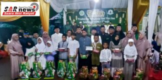 Yayasan Balapentas Madani Peduli beserta FBR G 0285 Banteng Betawi Korwil Tangsel memberikan bingkisan idhul fitri, santunan yatim dan dhuafa
