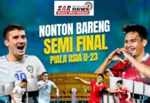 Nobar semi final piala Asia U-23 Indonesia U-23 VS Uzbekistan U-23 di alun-alun pamulang tangsel