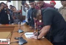 12 Organisasi Wartawan Kabupaten Sukabumi Bersatu Gelar Aksi Damai Tolak RUU Penyiaran