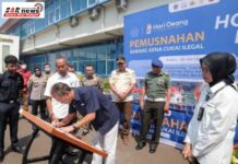 Nathabumi Bantu Bea Cukai Bogor Musnahkan Barang Hasil Penindakan