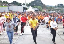 Pemkab Simalungun Gelar Fun Walk dan Senam Massal Semarakkan Road to Aquabike World Championship 2024