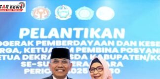 Ny. Darmawati Anton Achmad Saragih Dilantik Sebagai Ketua TP PKK Kabupaten Simalungun Periode 2025-2030