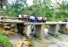 Tinjau Jembatan Putus Di Nagori Dolok Hataran, Bupati Simalungun Akan Segera Menindaklanjuti Perbaikan Jembatan