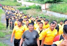 Dalam Rangka HUT Bhayangkara Tahun 2025, Bupati Simalungun Lepas Peserta Gerak Jalan Santai
