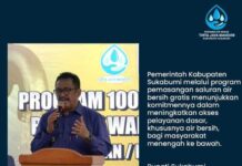Bupati Asep Japar Tinjau Langsung Pemasangan Saluran Air Bersih baru di Cikembar Sukabumi