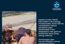 Perumdam TJM Cabang Parakan Salak Gerak Cepat Tangani Kebocoran Pipa di Kp. Pakuwon