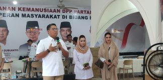 Wamentan Sudaryono Sapa Warga di Pengobatan Gratis Layanan Kemanusiaan DPP Partai Gerindra