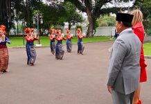 Tari Indang Sumbar Sambut Ratu Maxima saat Temui Prabowo di Istana