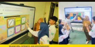 Potret Belajar Menyenangkan Siswa SMP Samarinda dengan Papan Interaktif dari Prabowo