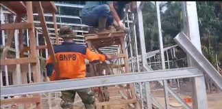 Rangka Mulai Terpasang, Progres Pembangunan Hunian Sementara di Sumbar Makin Terlihat
