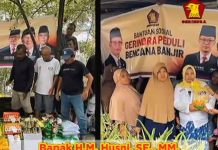 Kader Gerindra Gotong Royong Bantu Warga Terdampak Banjir di Medan