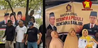 Kader Gerindra Gotong Royong Bantu Warga Terdampak Banjir di Medan