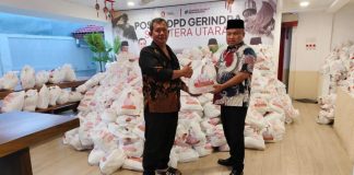 Sambut HUT ke-18, Kader Gerindra Bagikan 10 Ribu Paket Sembako di Sumut
