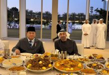 Momen Prabowo Buka Puasa Bersama Presiden MBZ , Disuguhi Sajian Khas Timur Tengah
